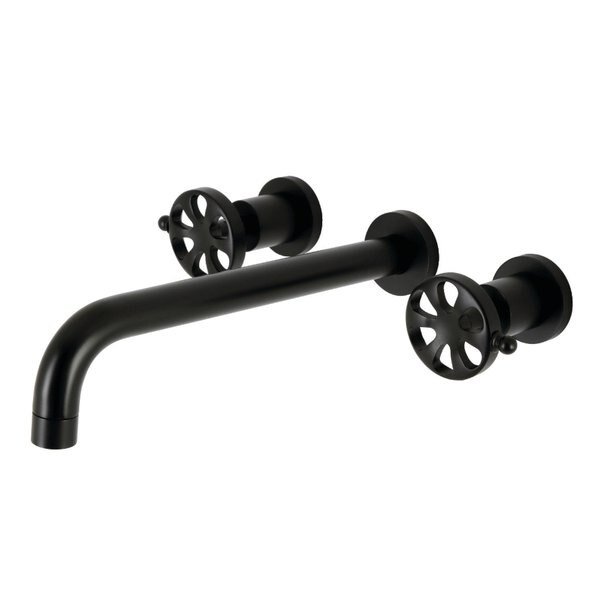 KS8050RX Wall Mount Tub Faucet, Matte Black, Kingston Brass, Mfr#: KS8050RX